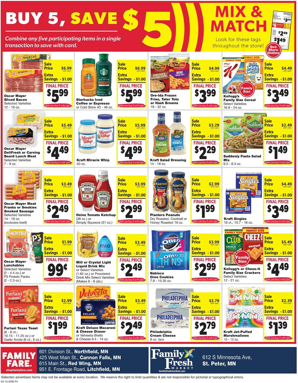 Family Fare Weekly Ad from April 13