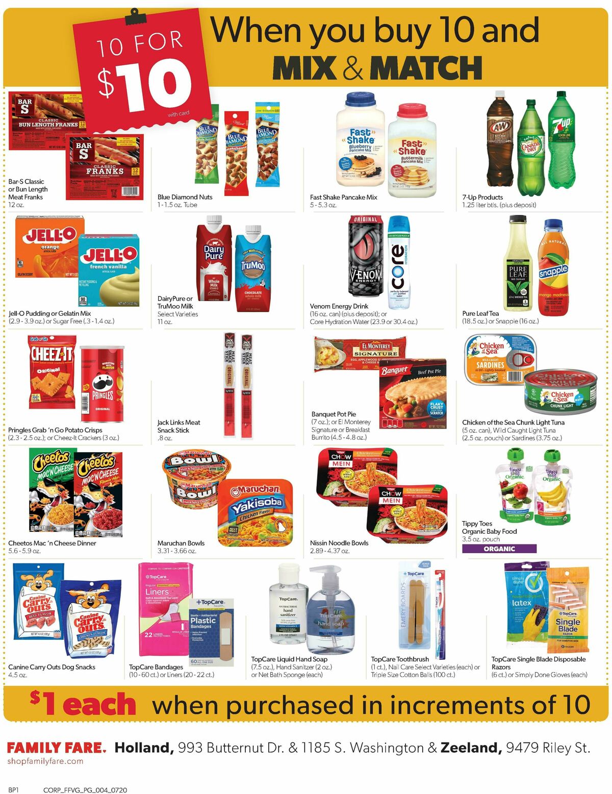Family Fare Weekly Ad from July 20