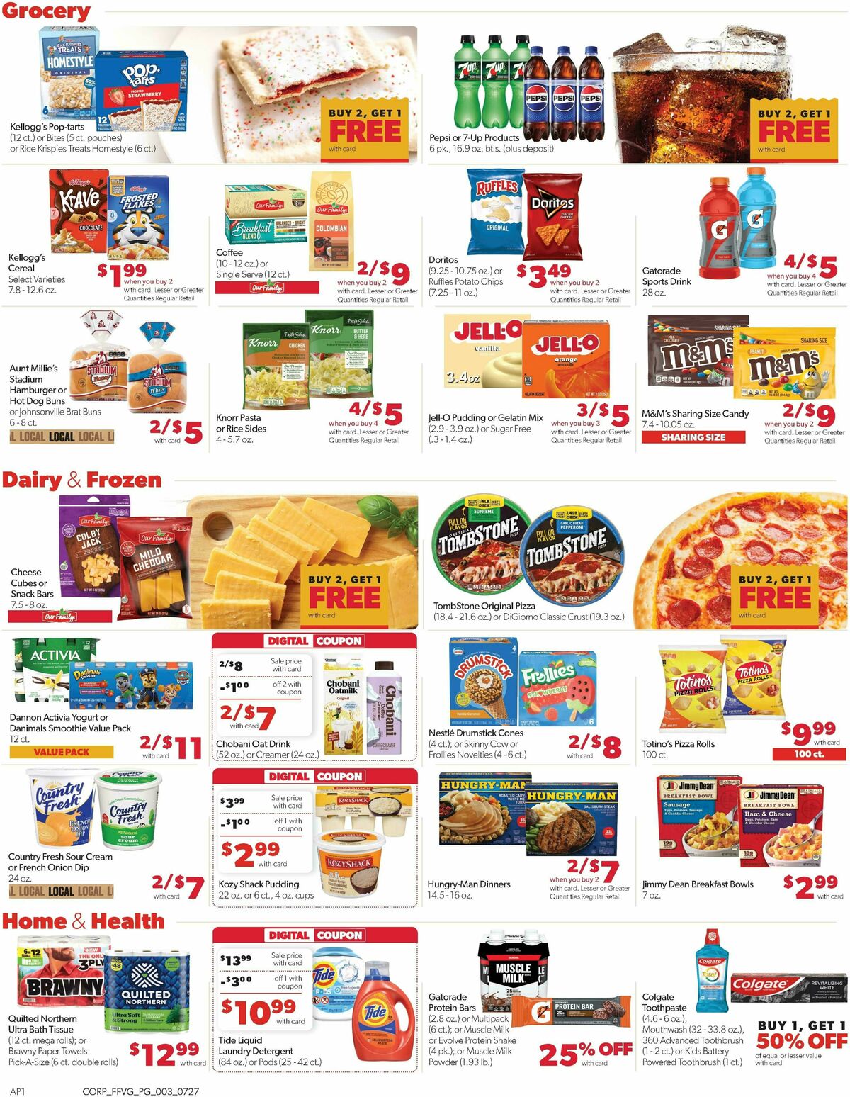 Family Fare Weekly Ad from July 27