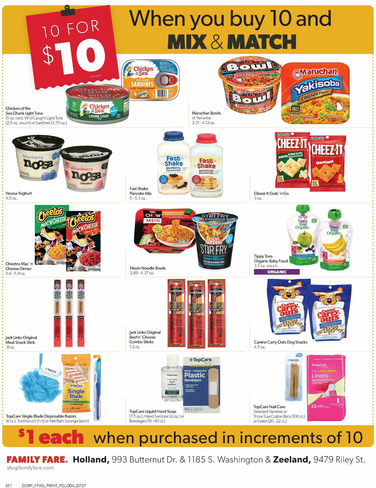 Family Fare Weekly Ad from July 27