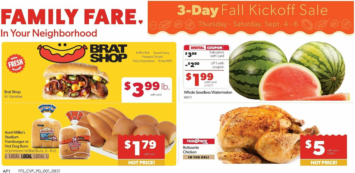 Family Fare Weekly Ad from August 31