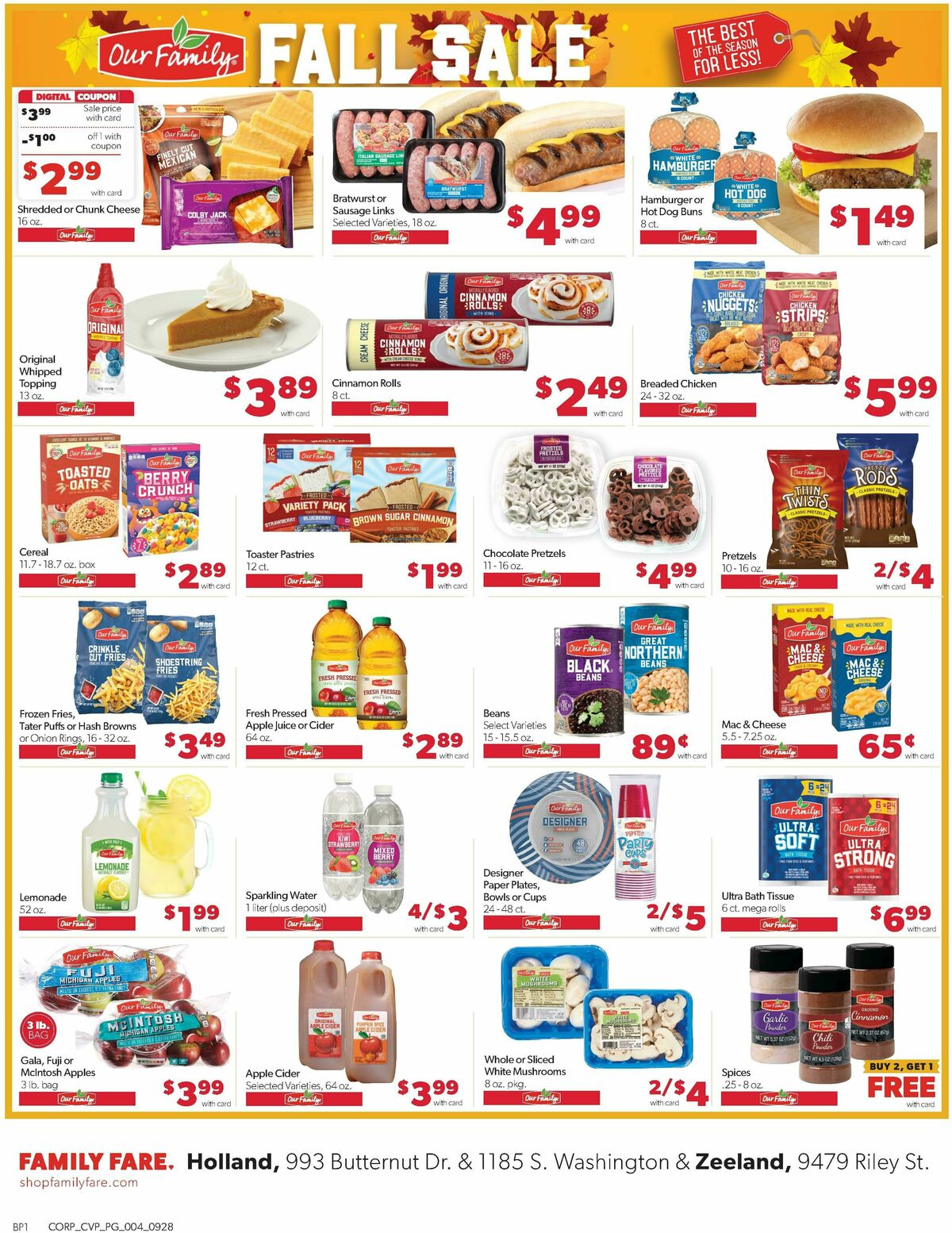 Family Fare Weekly Ad from September 28