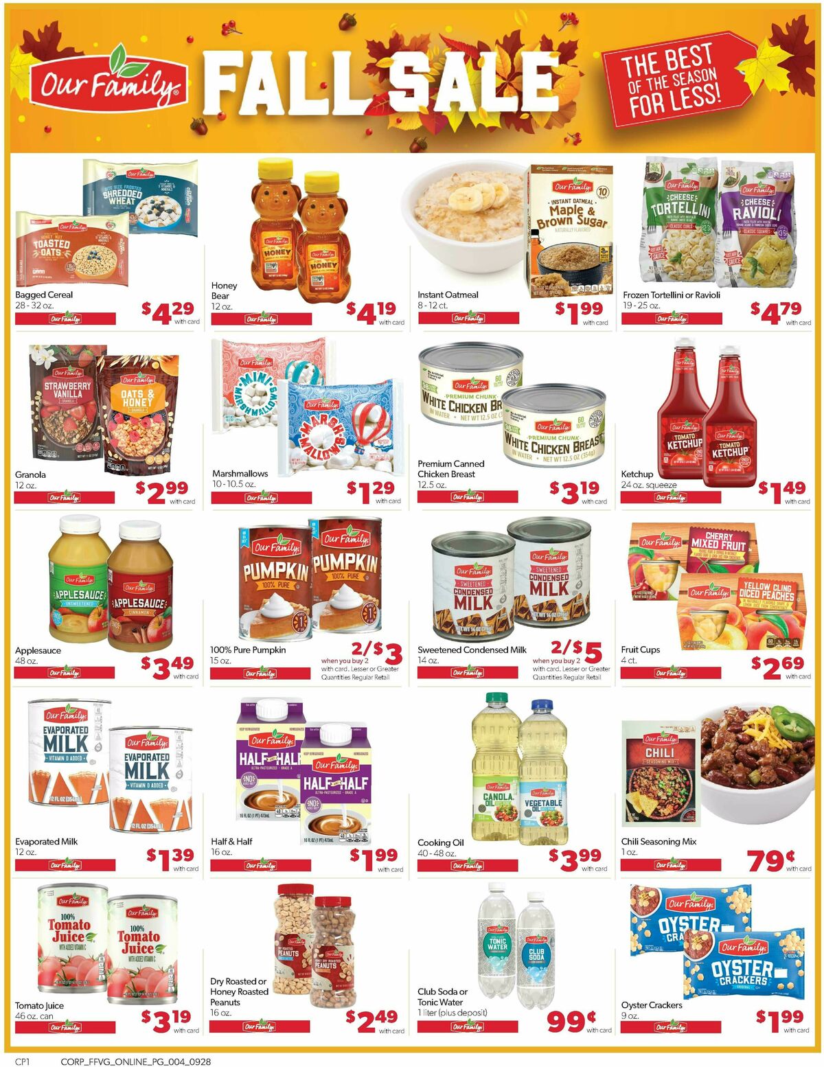 Family Fare Weekly Ad from September 28