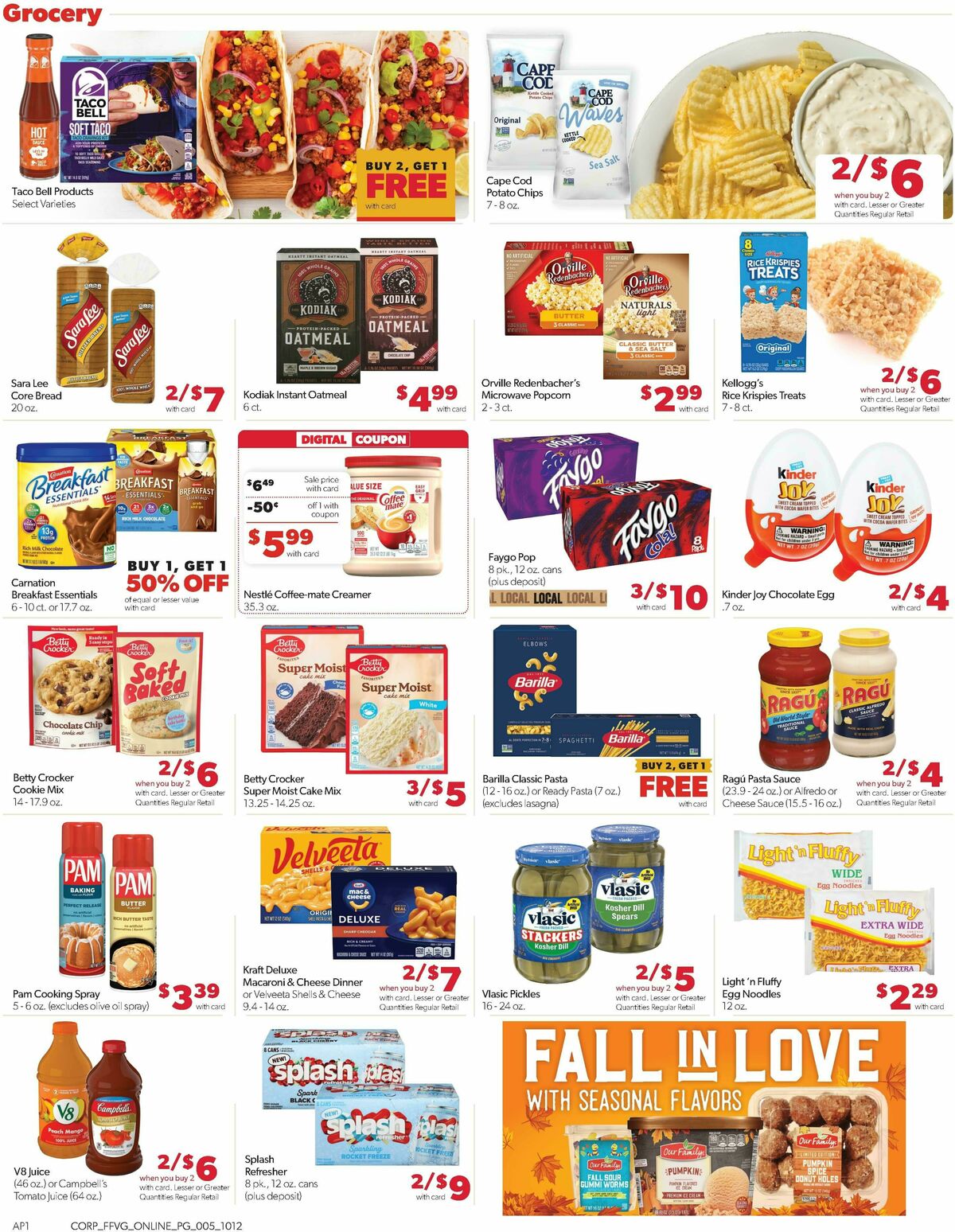 Family Fare Weekly Ad from October 12