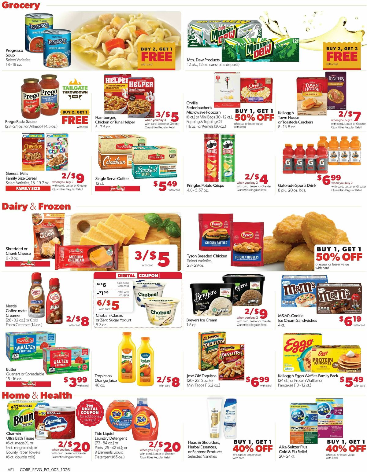 Family Fare Weekly Ad from October 26