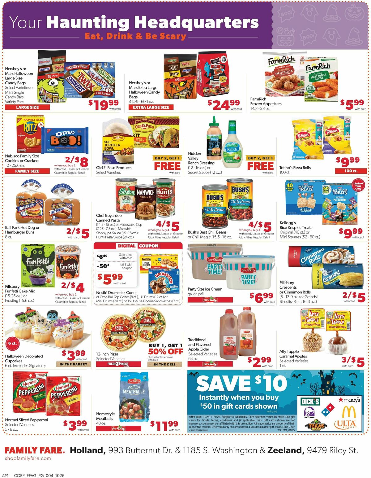 Family Fare Weekly Ad from October 26