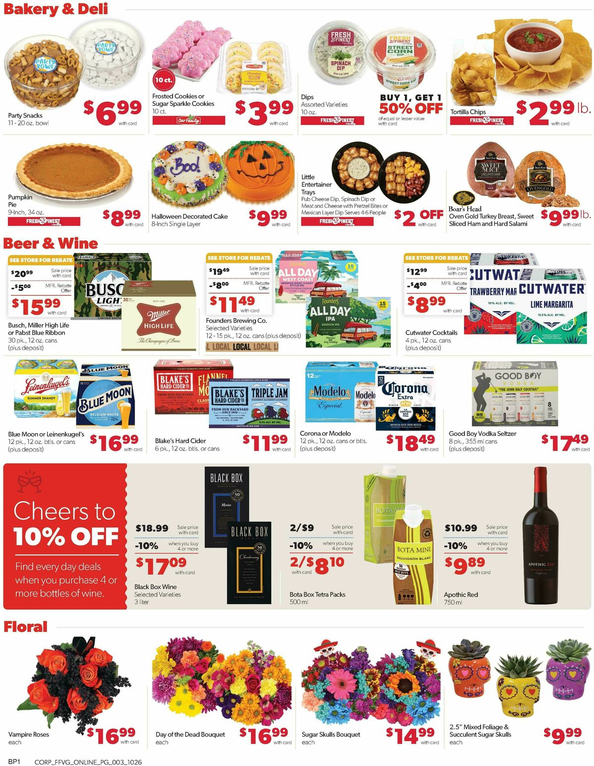 Family Fare Weekly Ad from October 26