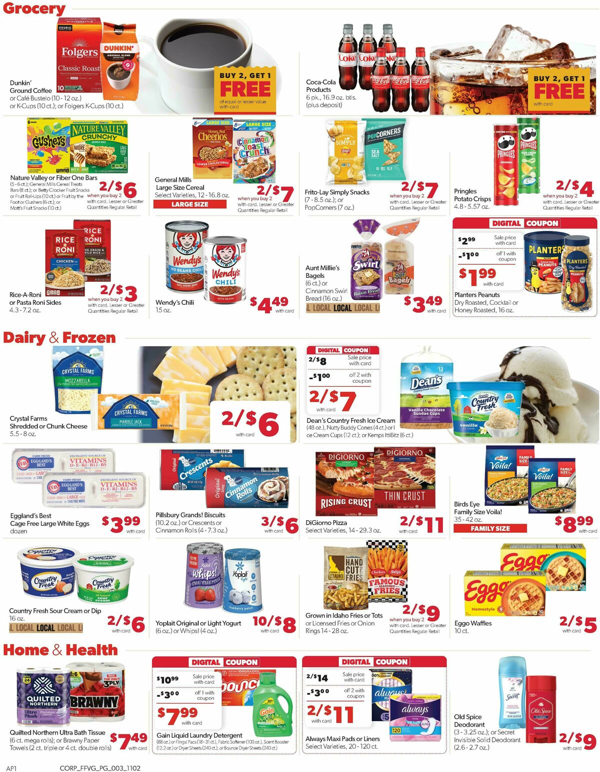 Family Fare Weekly Ad from November 2
