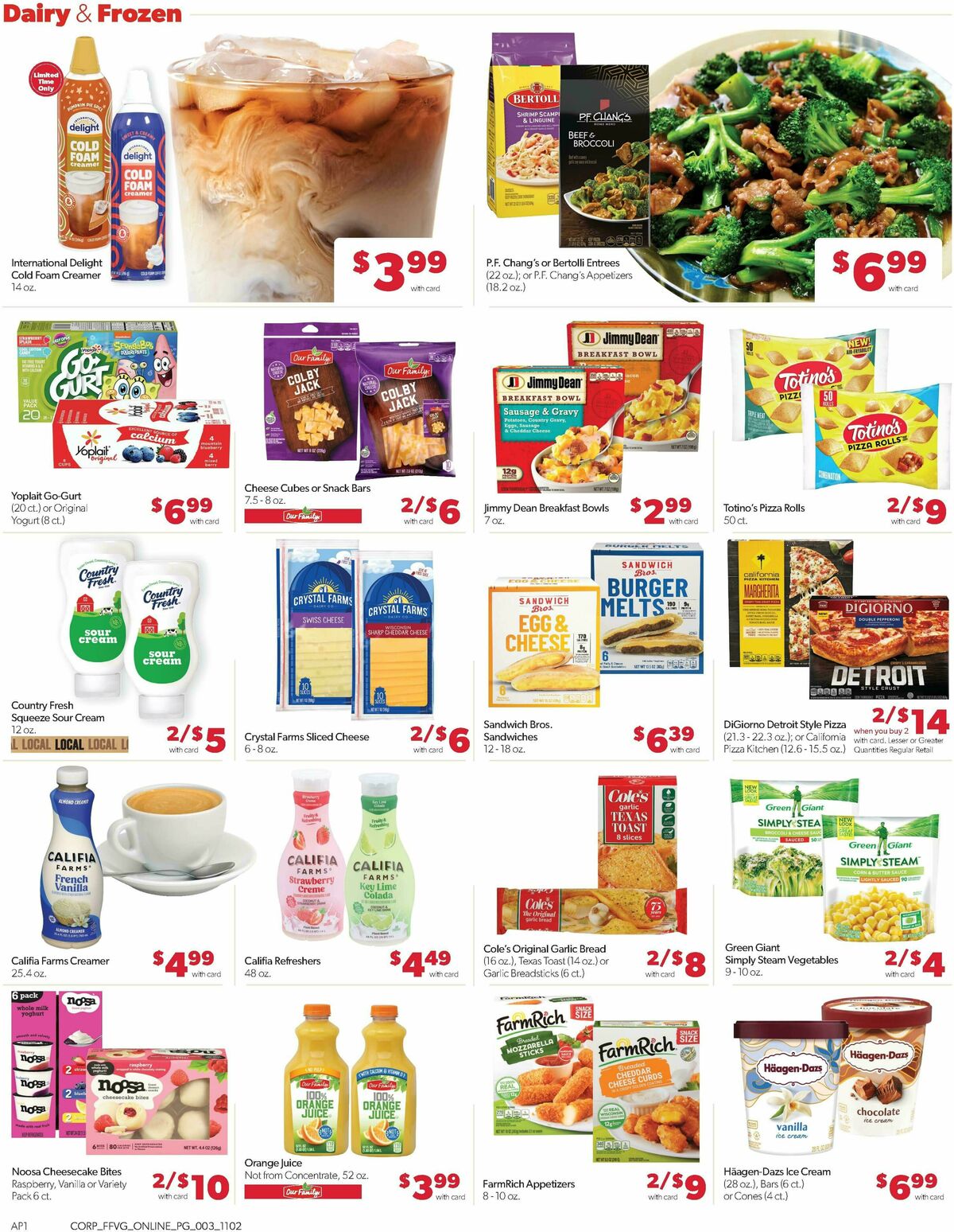 Family Fare Weekly Ad from November 2