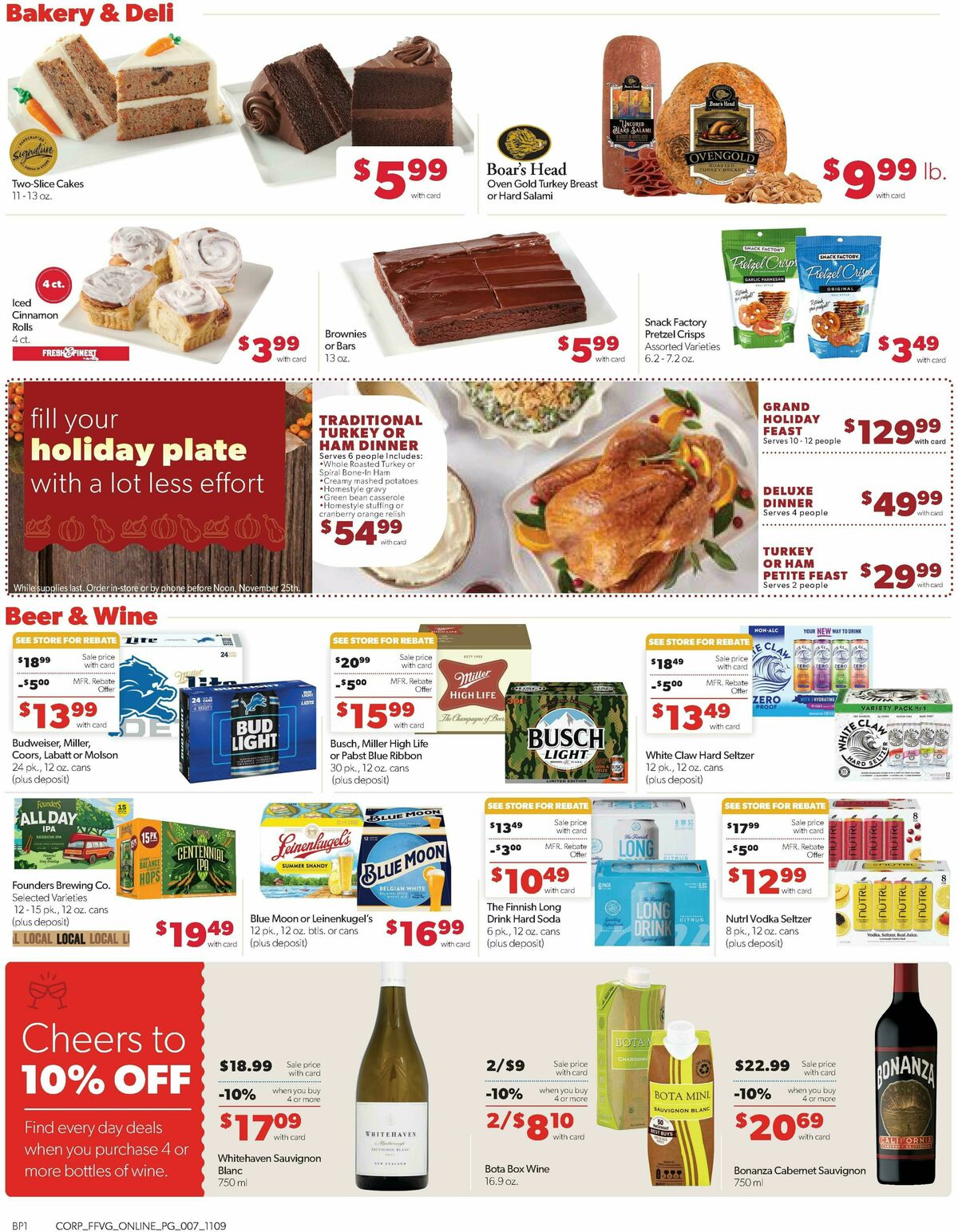 Family Fare Weekly Ad from November 9