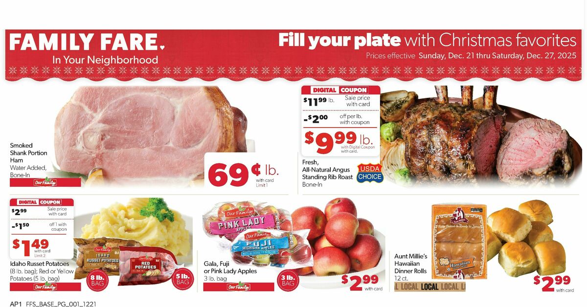 Family Fare Weekly Ad from December 21