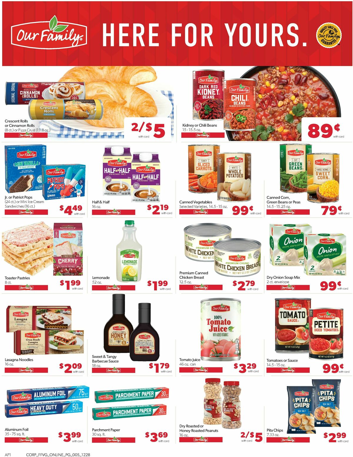 Family Fare Weekly Ad from December 28