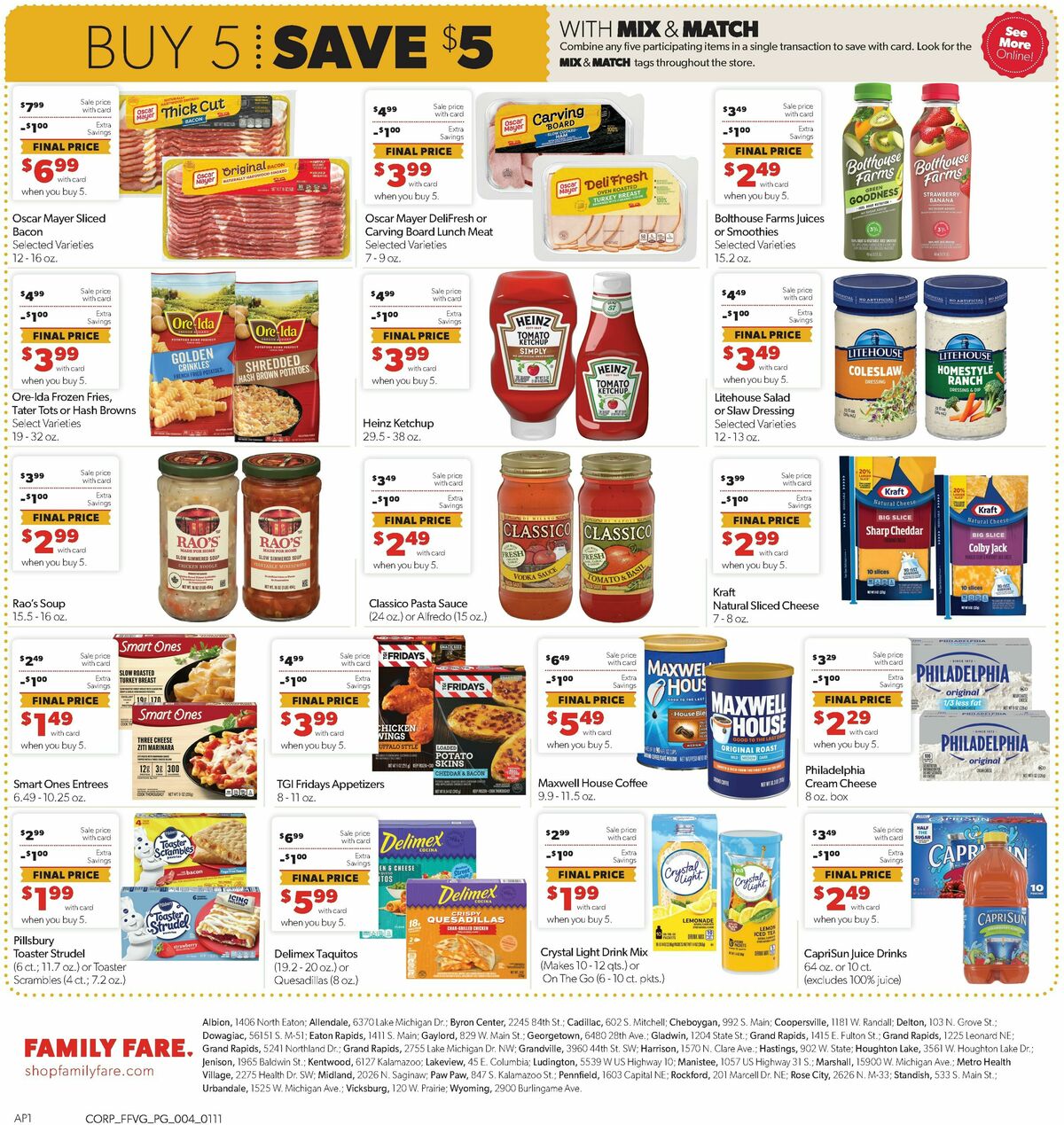 Family Fare Weekly Ad from January 11