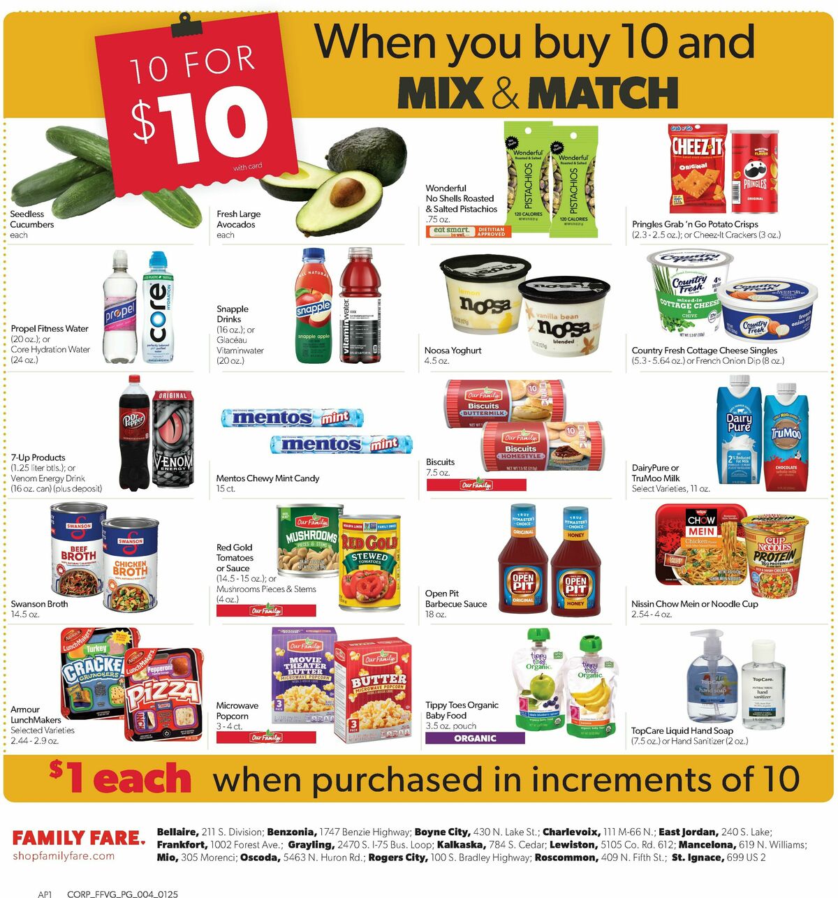 Family Fare Weekly Ad from January 25