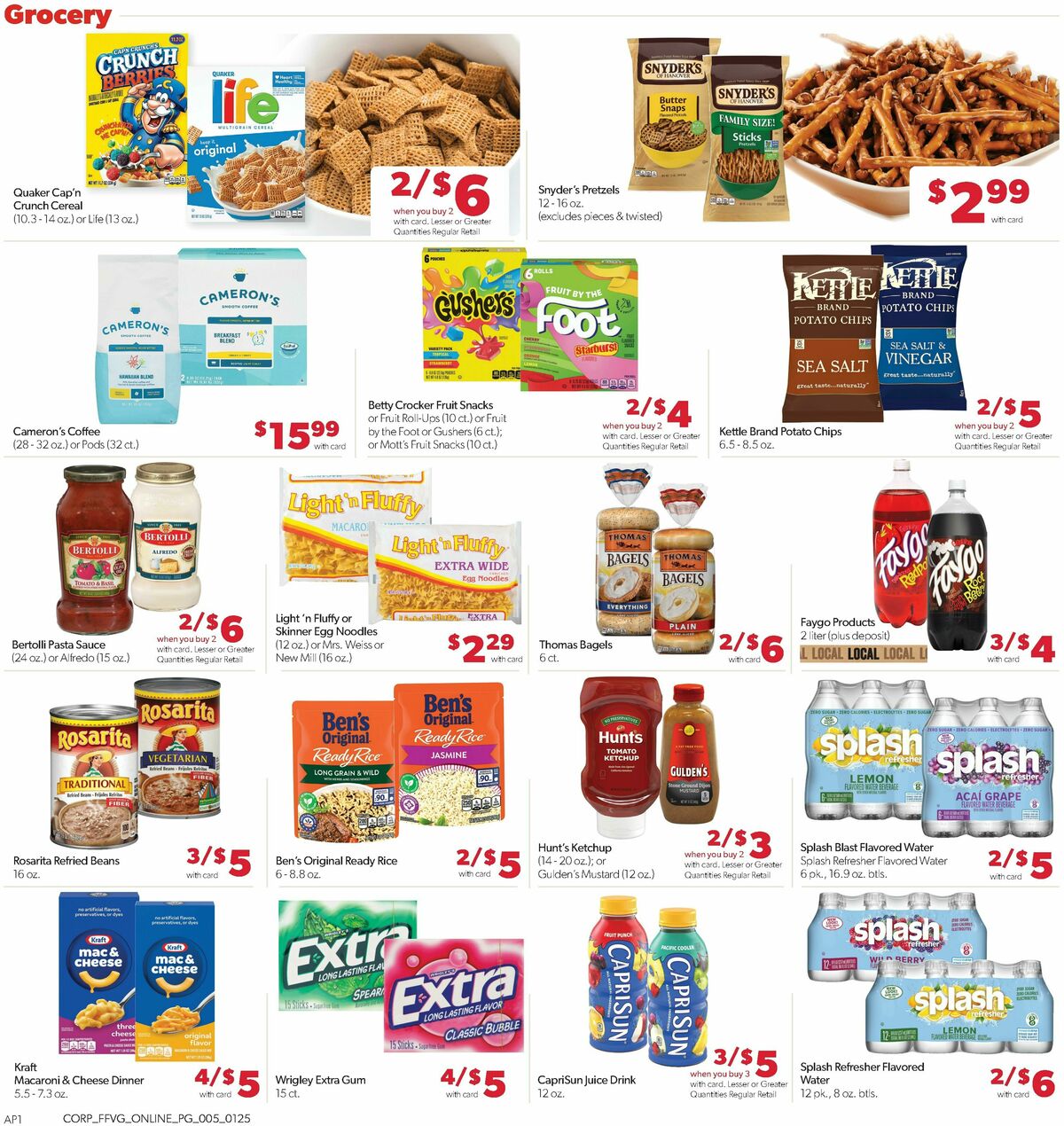 Family Fare Weekly Ad from January 25