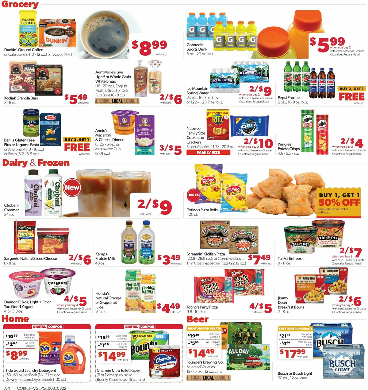 Family Fare Weekly Ad from August 2