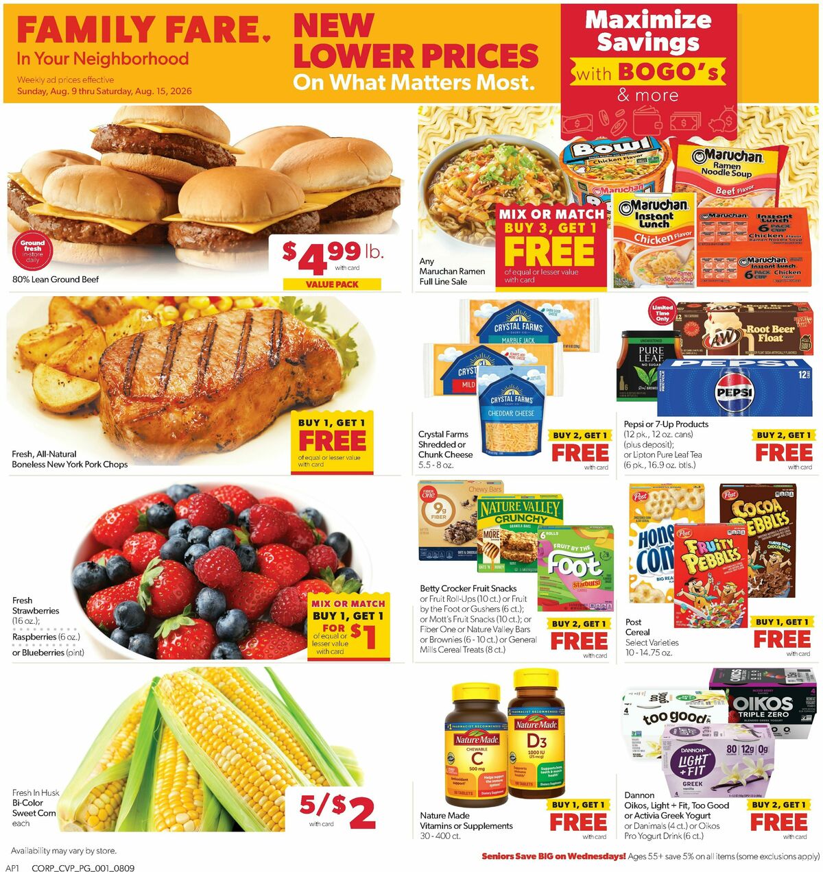 Family Fare Weekly Ad from August 9