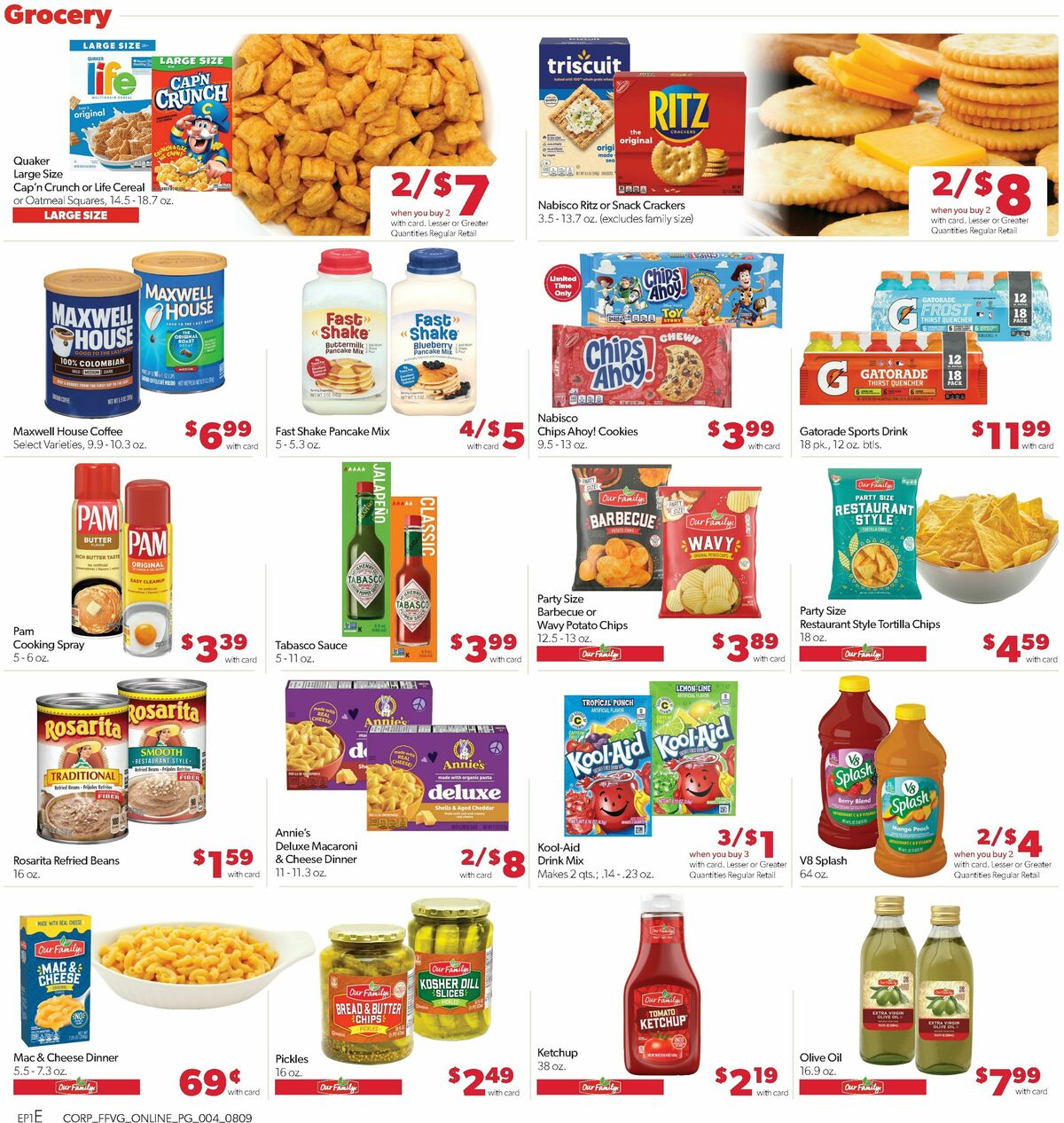 Family Fare Weekly Ad from August 9