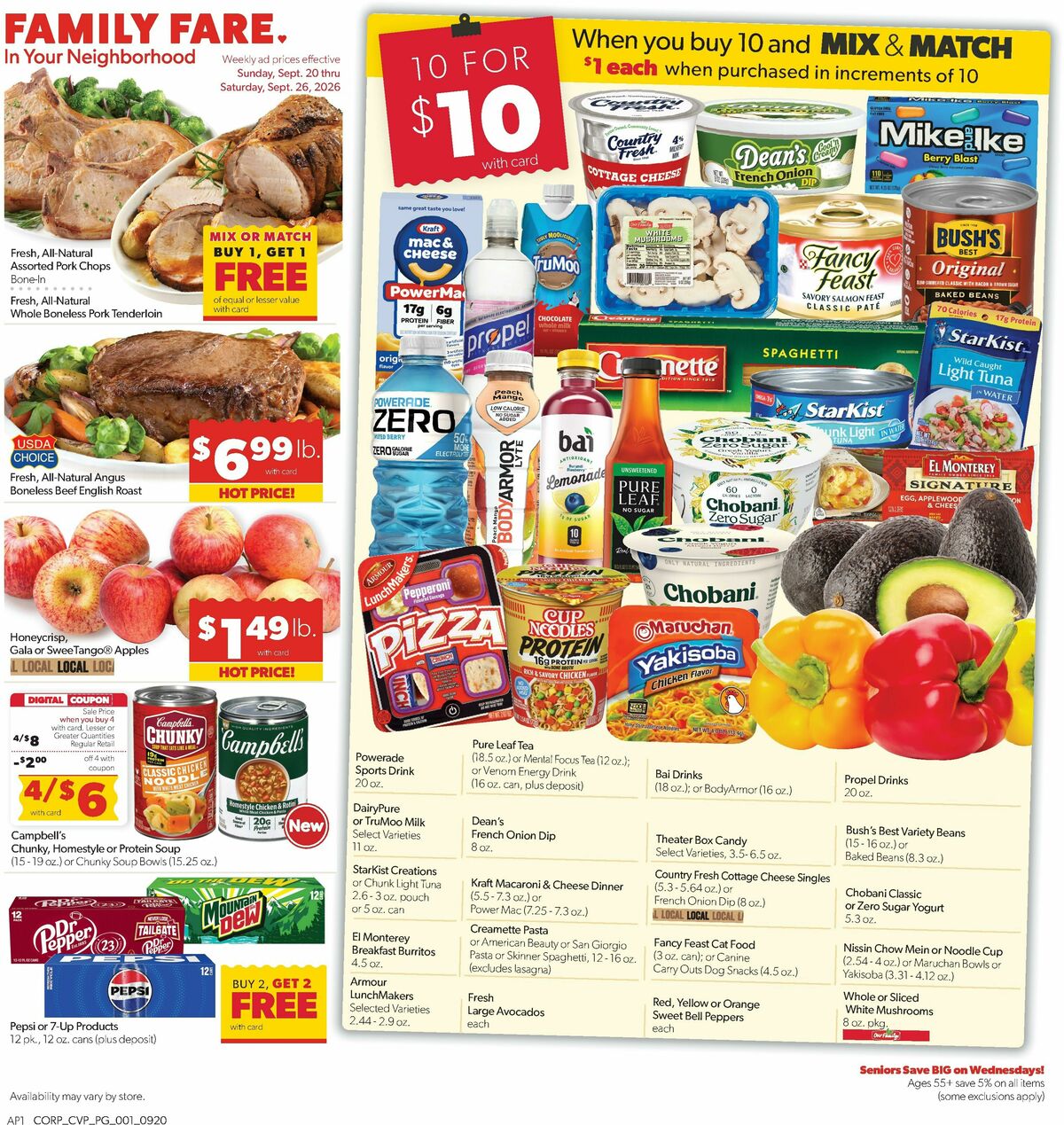 Family Fare Weekly Ad from September 20