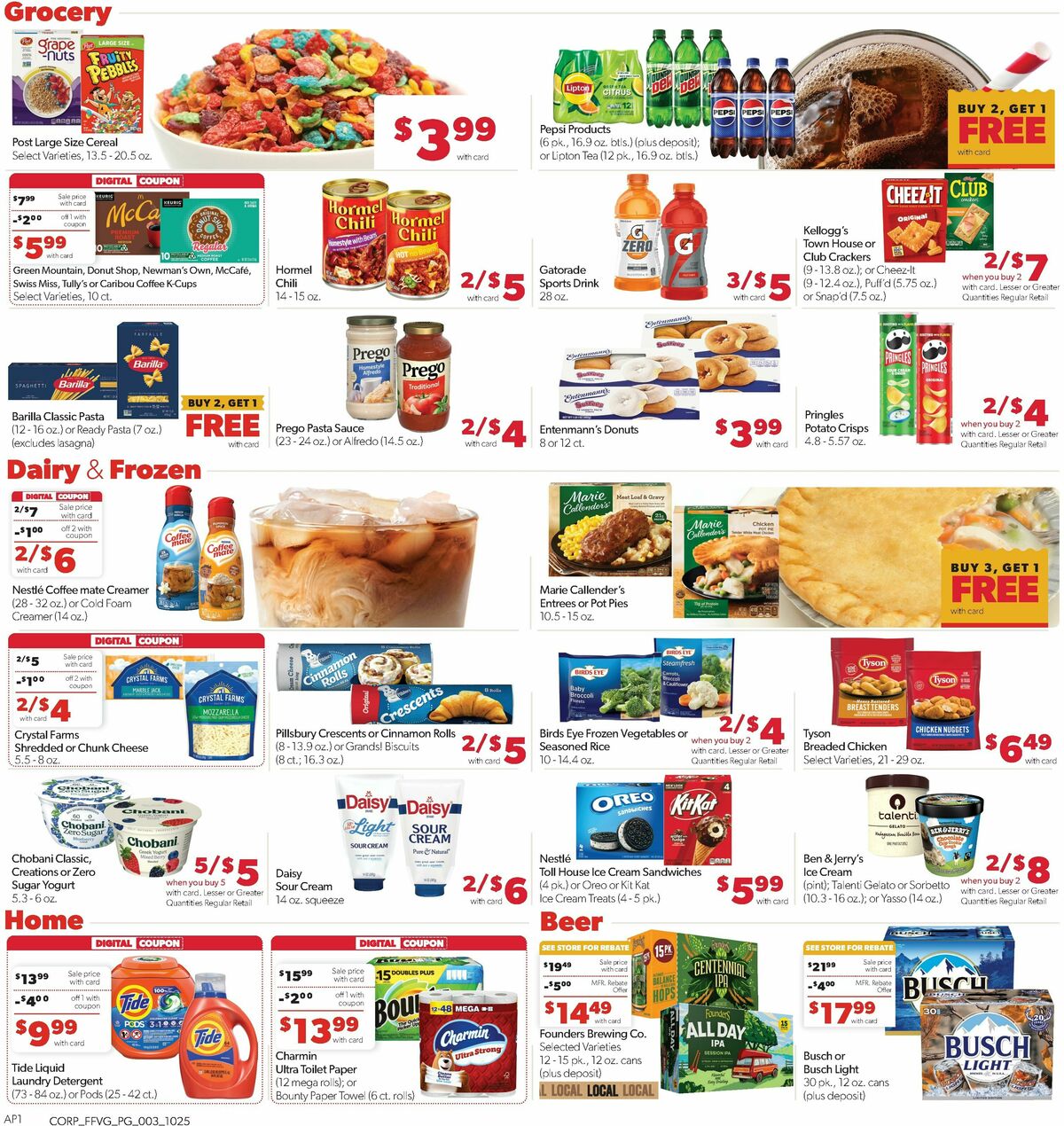 Family Fare Weekly Ad from October 25