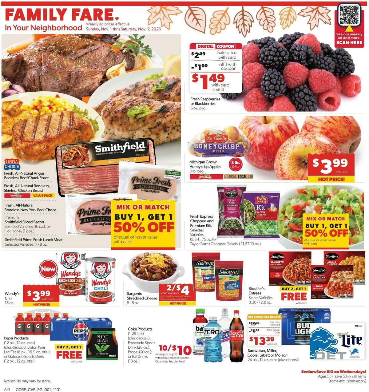 Family Fare Weekly Ad from November 1