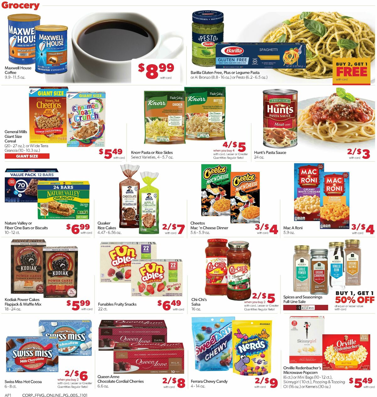 Family Fare Weekly Ad from November 1