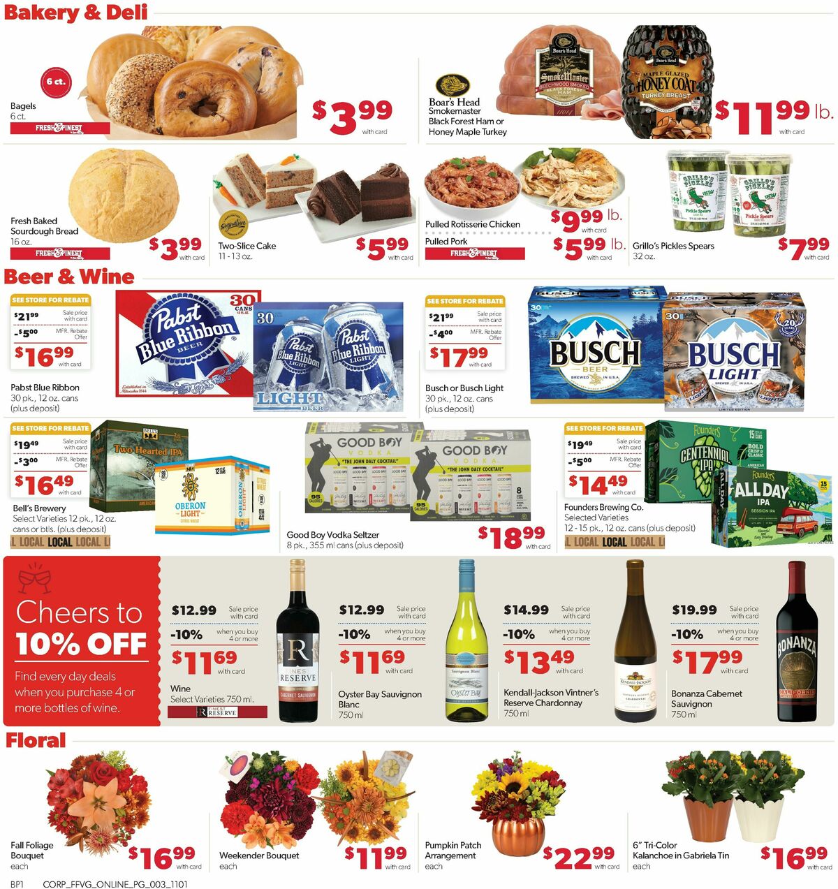 Family Fare Weekly Ad from November 1