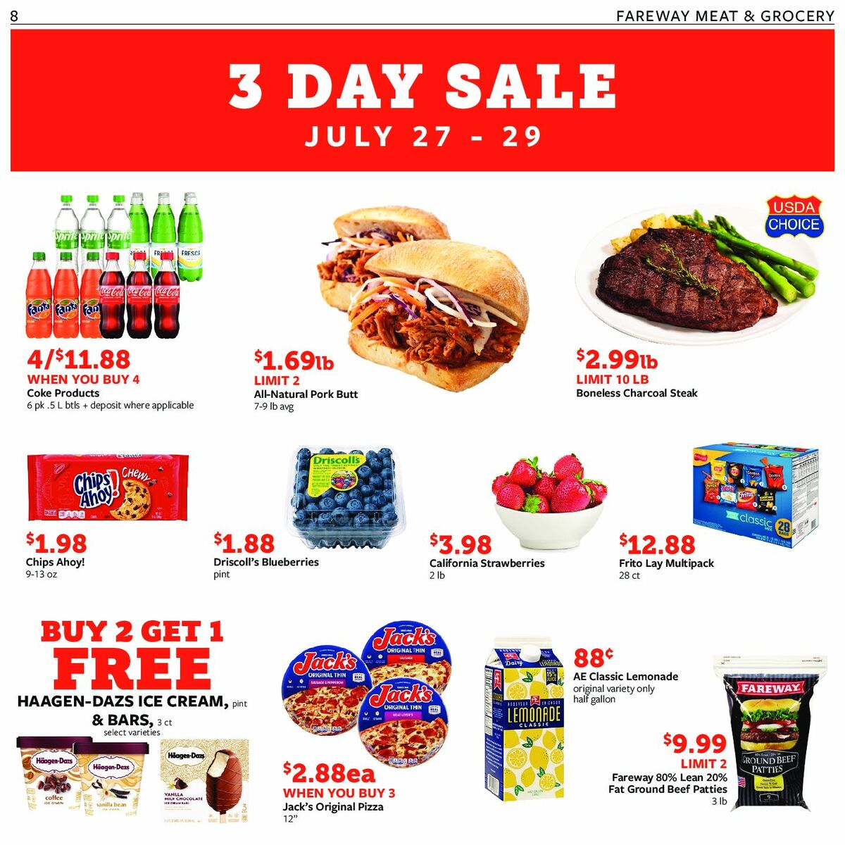 Fareway 3 Day Sale Weekly Ad from July 27