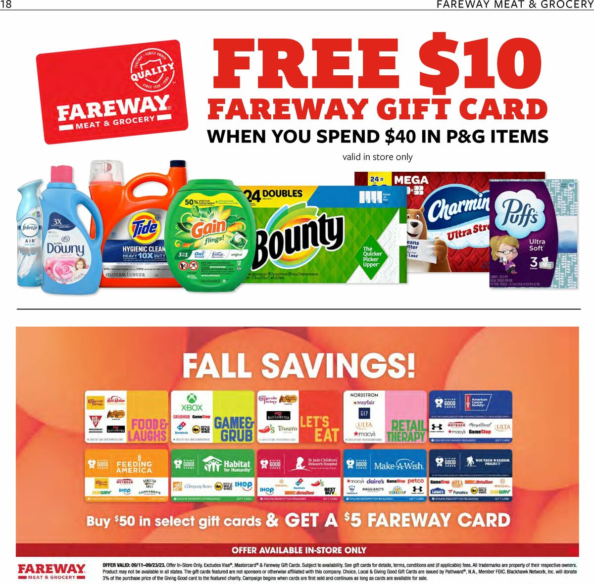 Fareway Weekly Ad from September 18