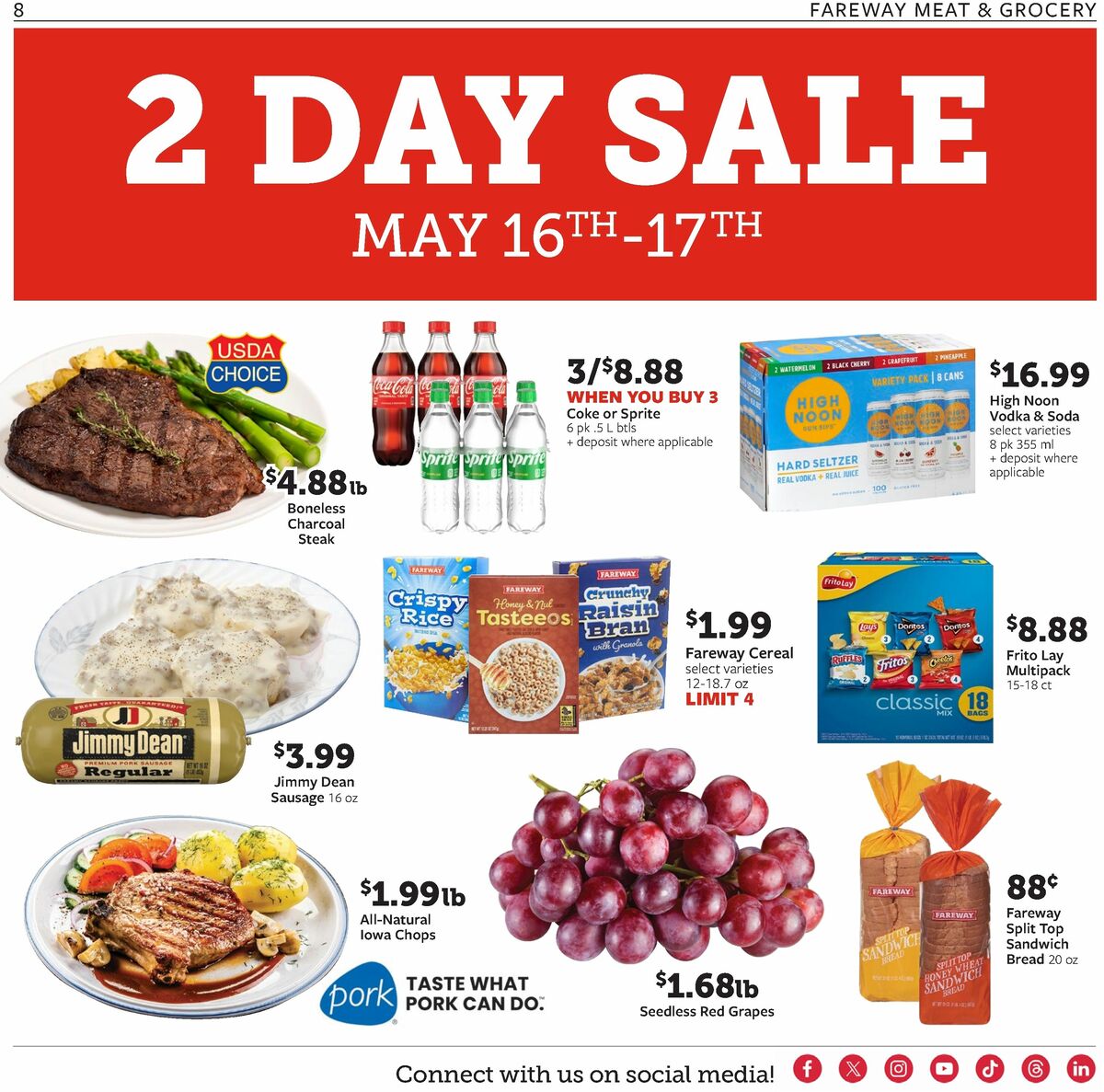 Fareway 2-Day Sale Weekly Ad from May 16
