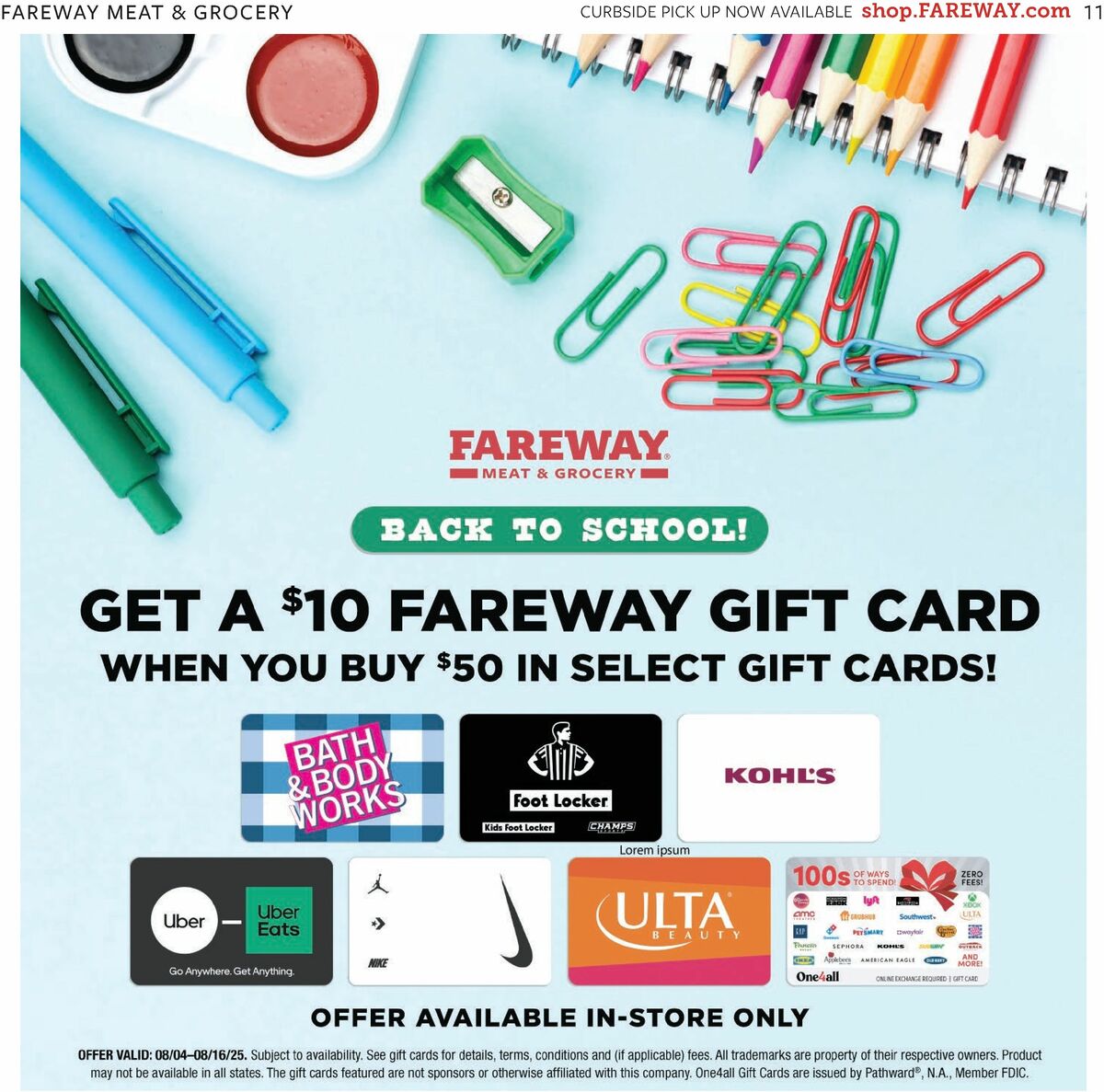 Fareway Weekly Ad from August 4