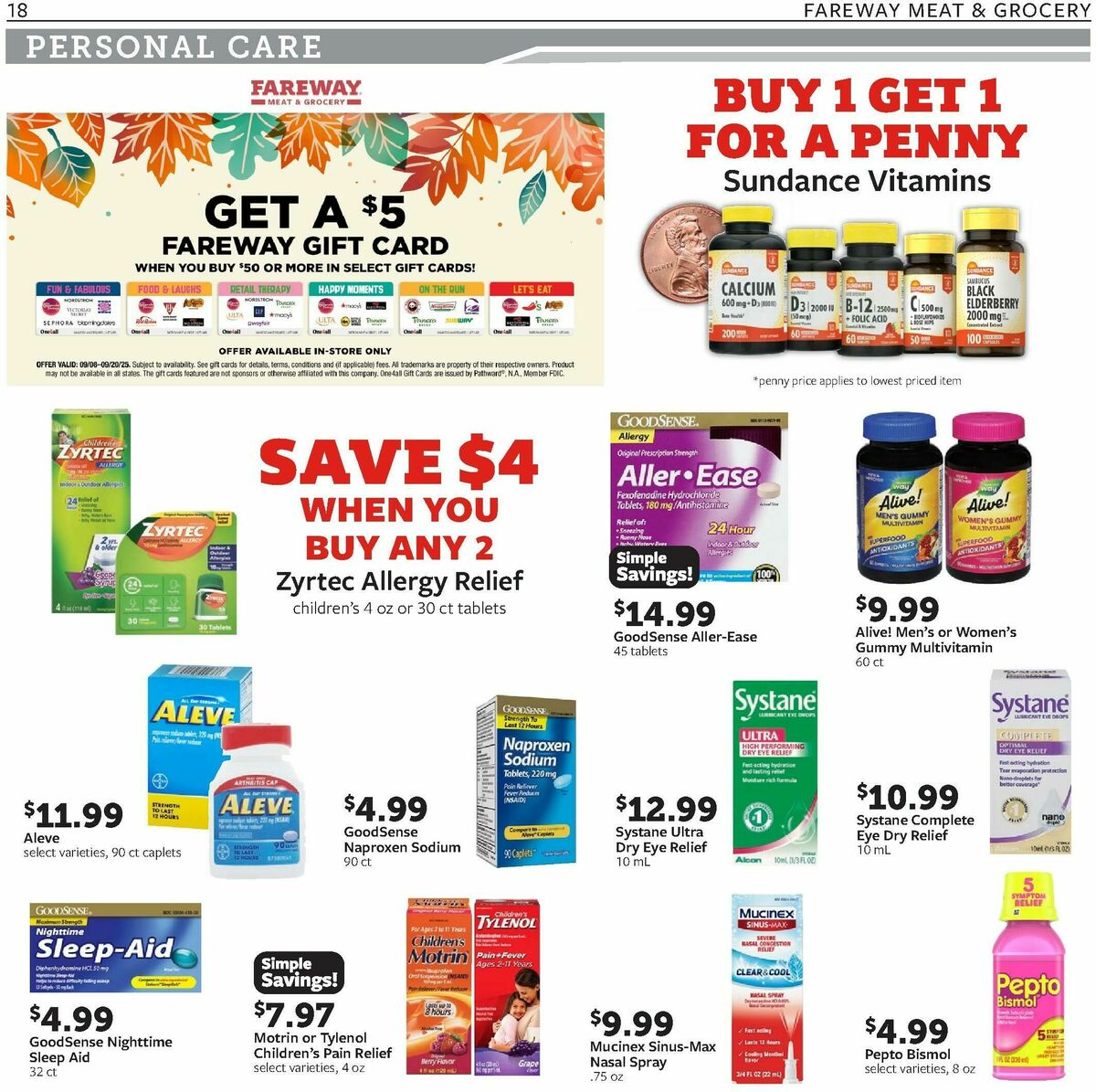Fareway Weekly Ad from September 15