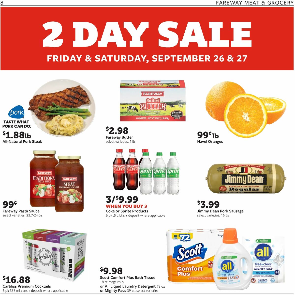 Fareway Weekly Ad from September 22