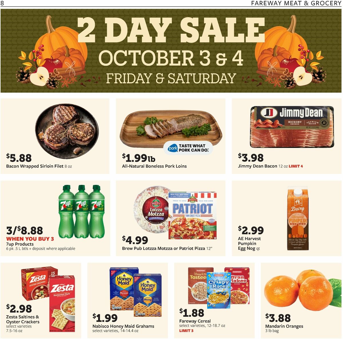 Fareway 2-Day Sale Weekly Ad from October 3