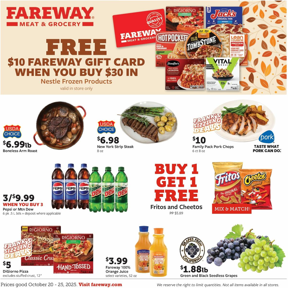 Fareway Weekly Ad from October 20