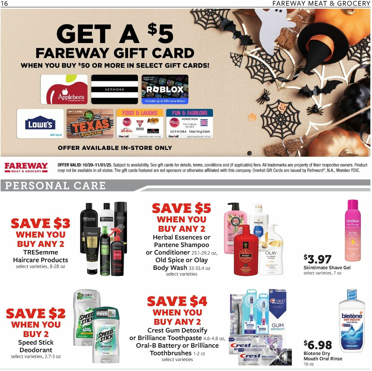 Fareway Weekly Ad from October 20