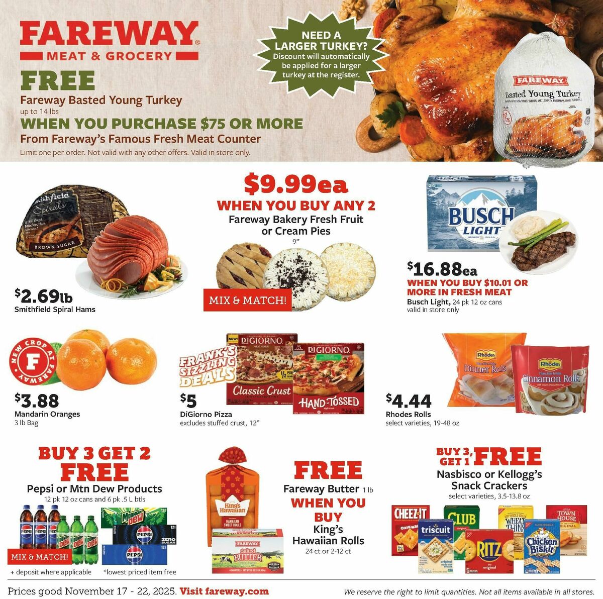 Fareway Weekly Ad from November 17