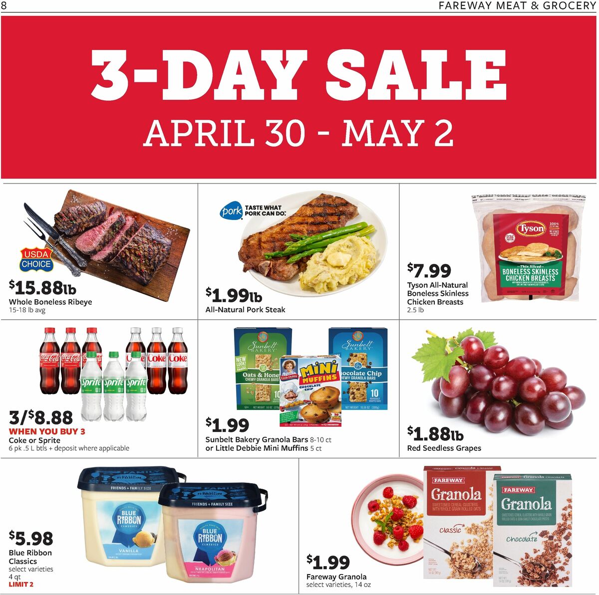 Fareway 3-Day Sale Weekly Ad from April 30