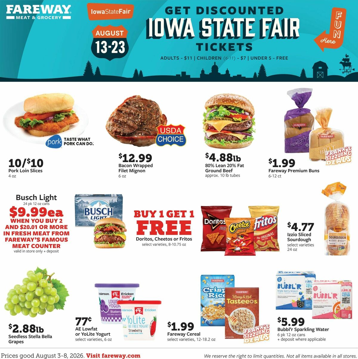 Fareway Weekly Ad from August 3