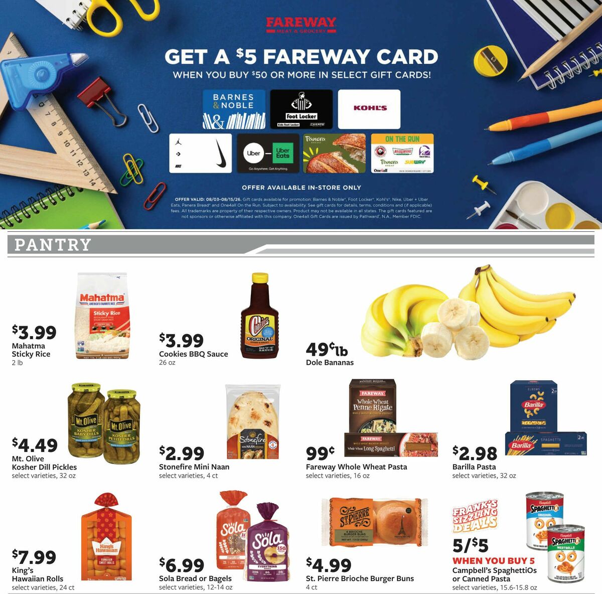 Fareway Weekly Ad from August 10