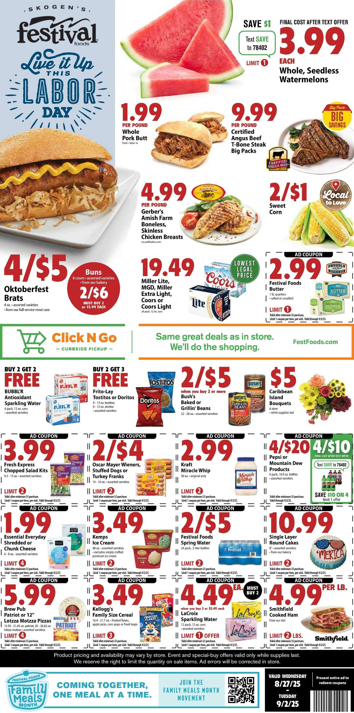 Festival Foods Weekly Ad from August 27