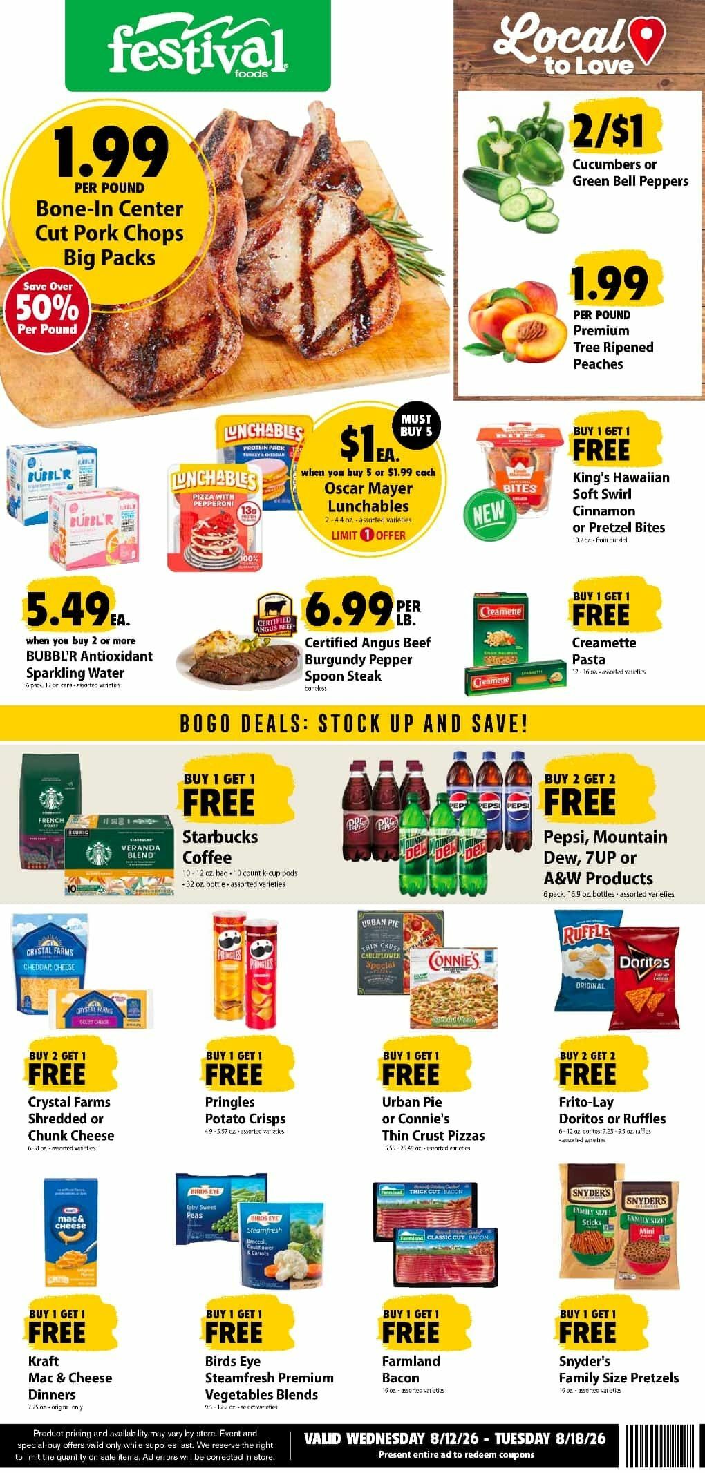 Festival Foods Weekly Ad from August 12