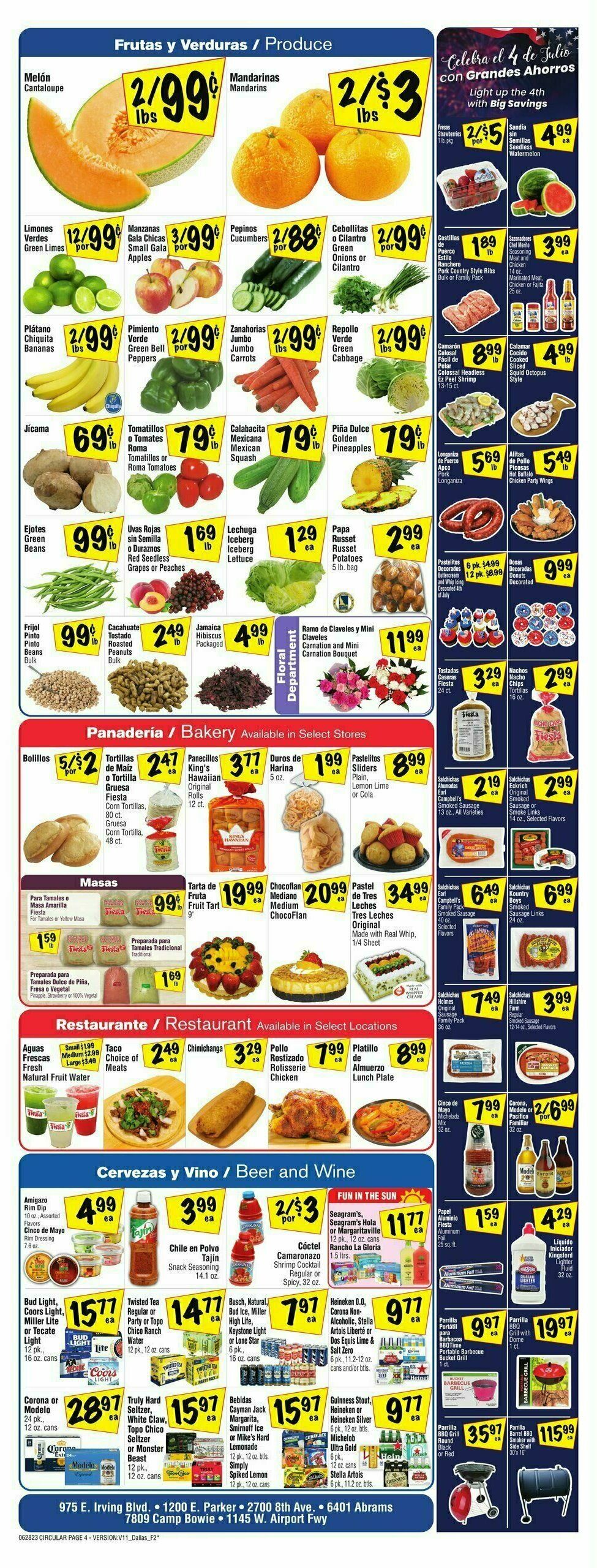 Fiesta Mart Weekly Ad from June 28