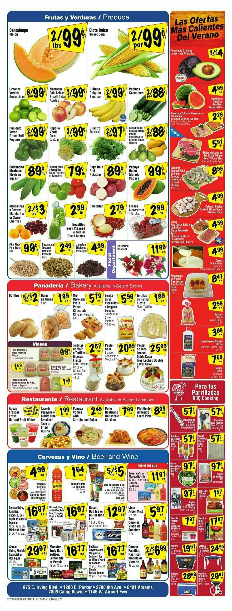 Fiesta Mart Weekly Ad from July 26