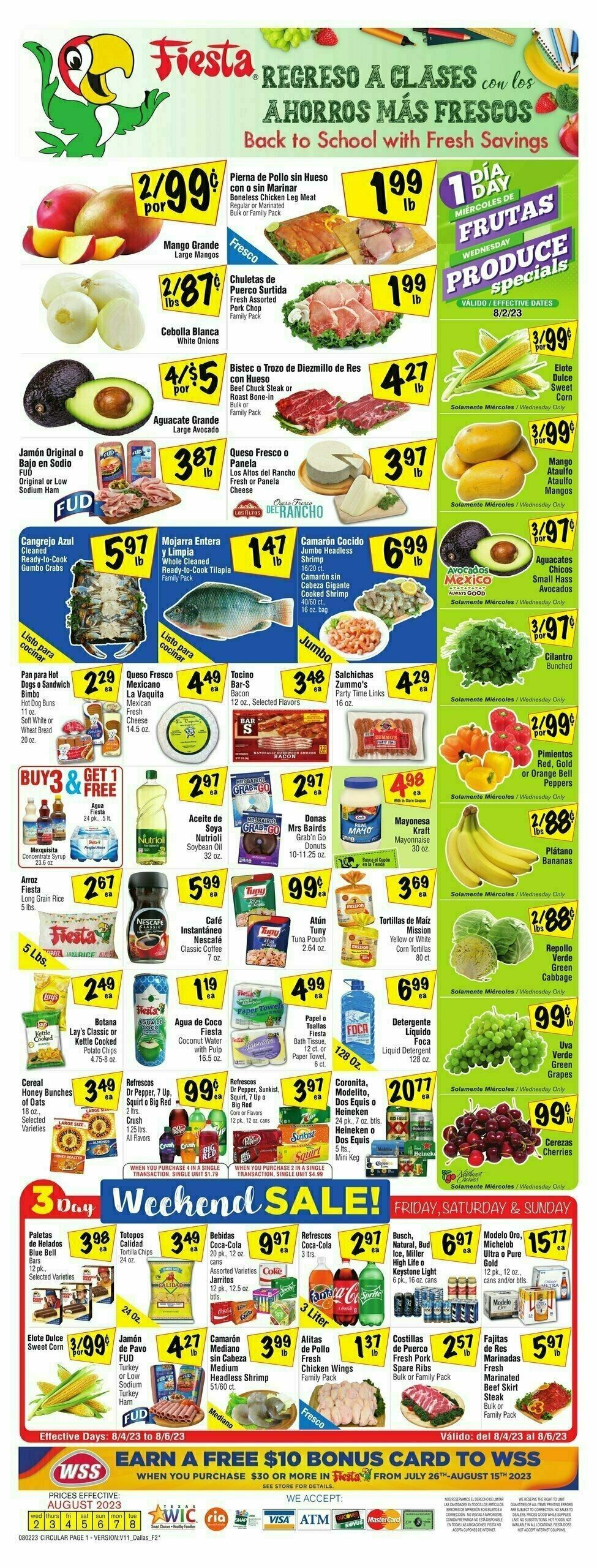 Fiesta Mart Weekly Ad from August 2