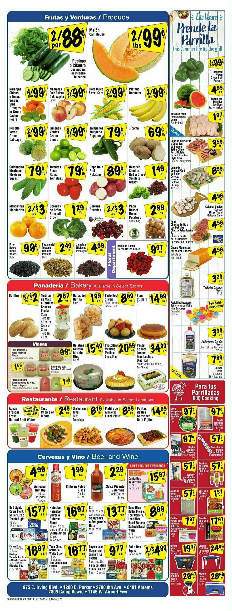 Fiesta Mart Weekly Ad from August 2