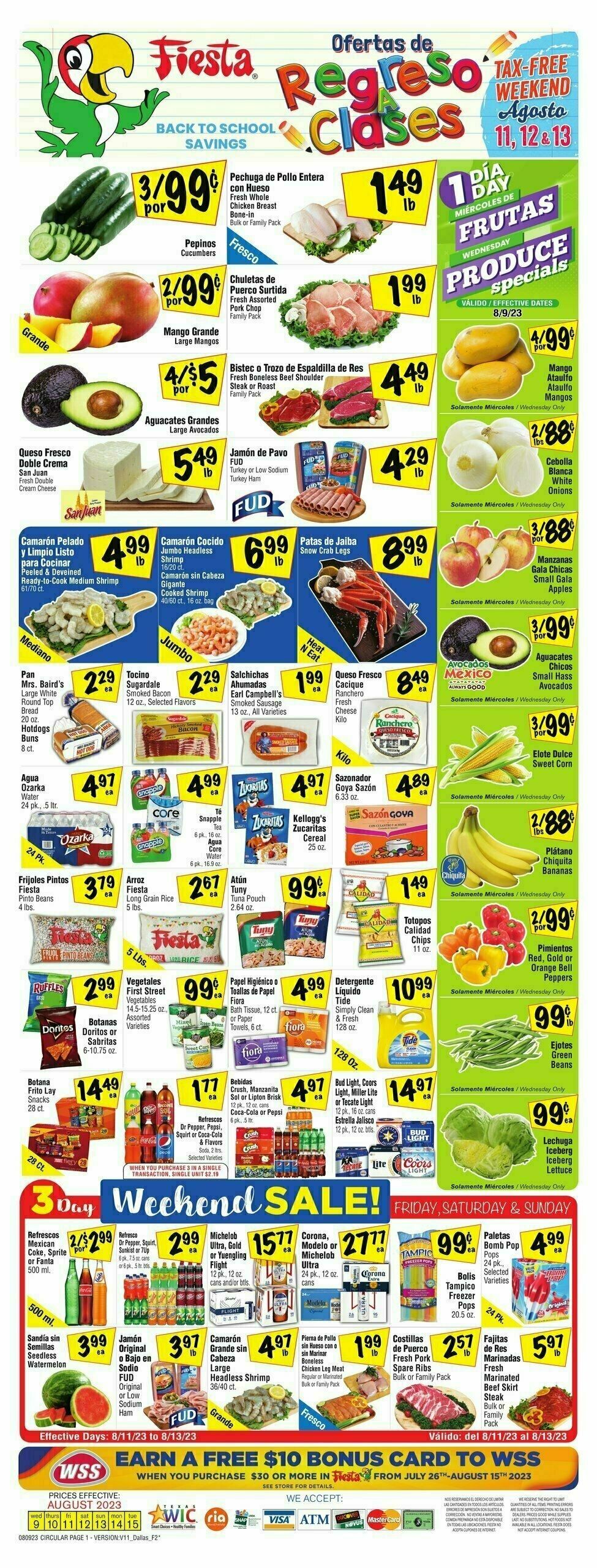 Fiesta Mart Weekly Ad from August 9