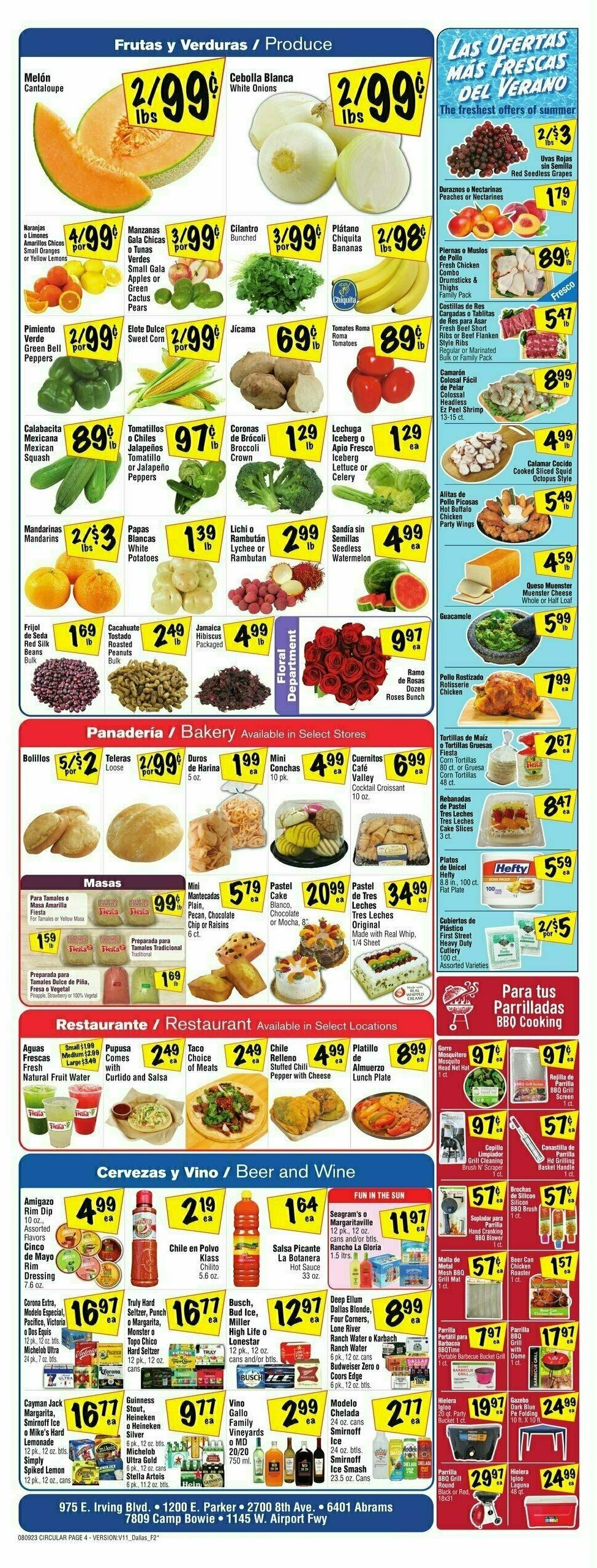 Fiesta Mart Weekly Ad from August 9