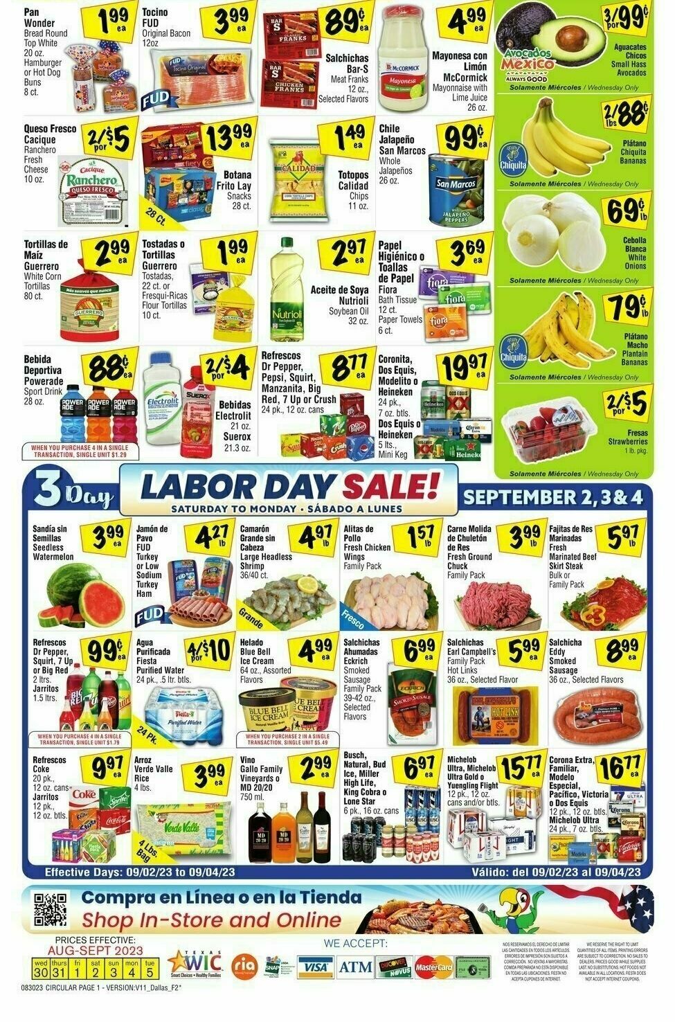 Fiesta Mart Weekly Ad from August 30