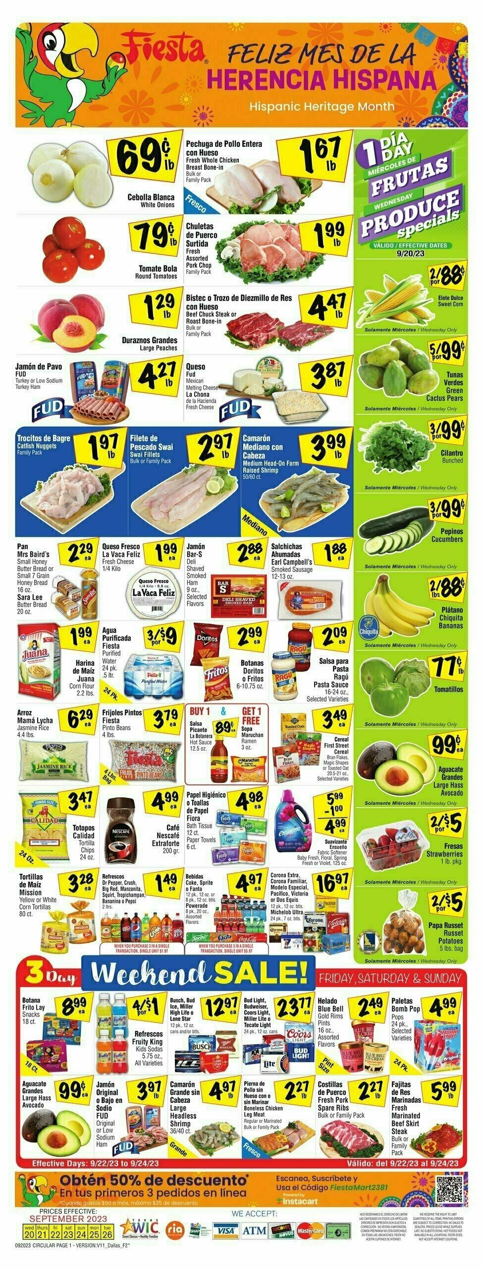 Fiesta Mart Weekly Ad from September 20
